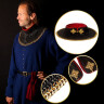 Chain Mail Gorget with brass clasp, 6mm Flat Ring Round Riveted (Alt)