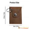 Leather key pouch with key ring
