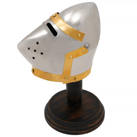 Hundsgugel Miniatur-Helm mit Holzständer