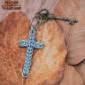 Schlüsselanhänger Kreuz aus Kettenringen