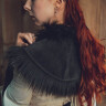 Leather Collar with Faux Fur