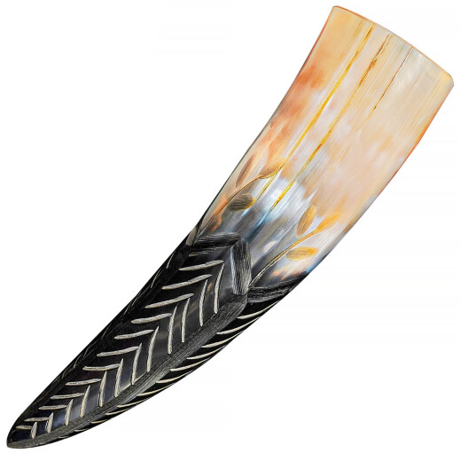 Drinking Horn with floral engraving