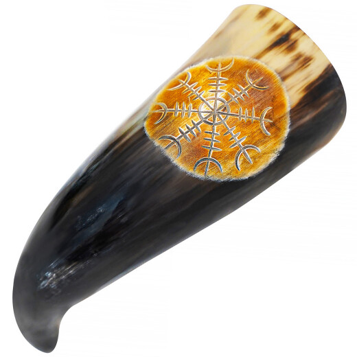 Drinking Horn with engraved “Helm of Terror” Symbol