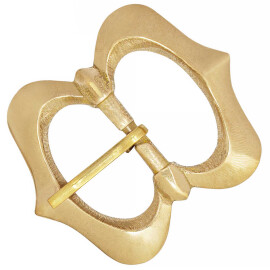 Late Medieval Brass Double-Loop Buckle