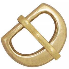 Simple D-Buckle from Brass