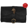 Leather Belt Bag with Wolf Medallion