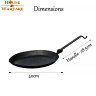 Pointed Camping Frying Pan 40cm with Foldable Handle