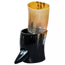 Drinking Horn with Table Stand from Horn
