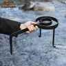 Campfire cooking trivet for cooking on an open fire