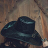 Leather Hat Van Helsing, embossed leather