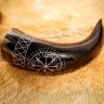 Drinking Horn with Engraved Vegvisir