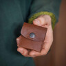 Kleine Münzbörse Portemonnaie aus Leder 6x7cm