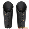 Leather Bracers with three Brass Buttons