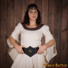 Ladies Leather Waist Belt Waistband with Viking Greiftier Brooch