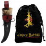 Drinking horn with leather belt frog, capacity 250-700ml