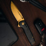 Zavírací nůž Terminus XR LTE – Carbon & Gold, SOG