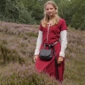 Short-sleeved Medieval Dress Cotehardie Ava, wine red