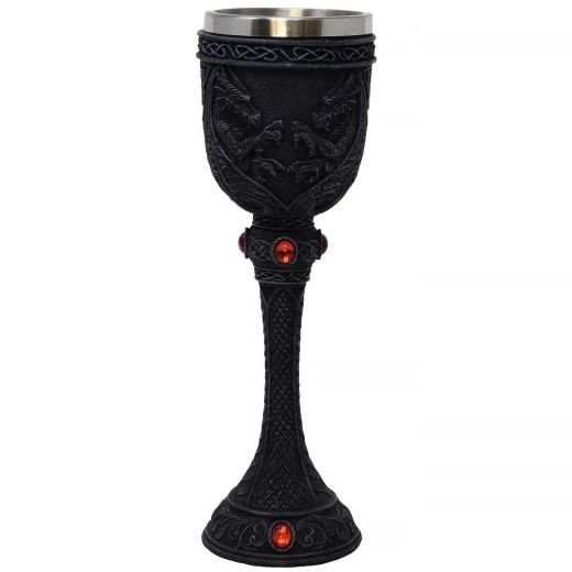 Mug painted skull with ram's horns