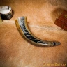 Hand-Carved Viking Drinking Horn with Leaf Pattern, 400-500ml - Outlet