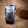 2pcs Horn Tumblers 200ml with Hand-carved Valknut Symbol