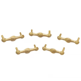 Brass Leather Mounts Eric of Pomerania with two Rivets, 5pcs