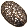 Viking Oval Brooch Morberg in Jelling Style - bronze