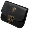 Small Medieval Leather Belt Bag with Swing Lock Clasp