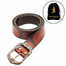 Viking Embossed Belt Oseberg Style with antiqued Brass Buckle