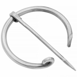 Stainless Steel Penannular Fibula with Vertically Rolled Ends