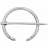 Stainless Steel Penannular Fibula with Vertically Rolled Ends