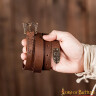 Smooth Viking Leather Belt with Brass with antiqued finish Buckle and Chape