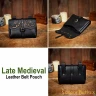 Late Medieval Leather Belt Pouch 13x18cm
