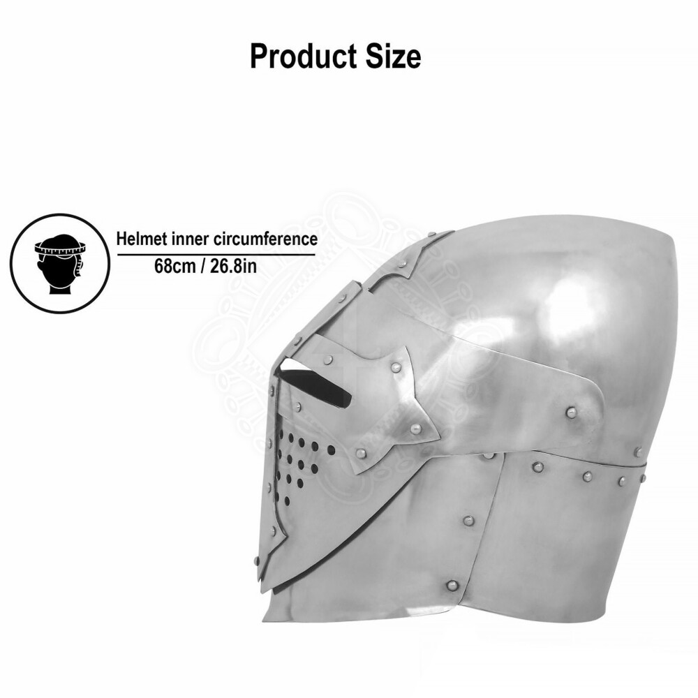 14th Century Visored 1.5mm steel Outfit4events
