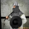 Large Blackened Steel Buckler for Fencers – 15 Inch Diameter - Outlet