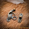 3pcs Swing Hook Clasp with antiqued brass finish 37x40mm