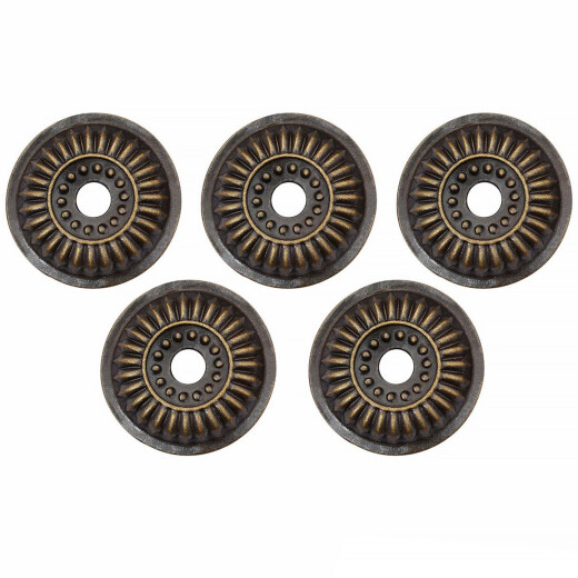5pcs Loose Washers with antiqued Brass finish