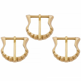 3pcs Lyre-shaped Medieval Brass Buckle 33x35mm