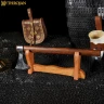 Simple & portable sword stand 34x14cm from solid wood