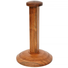 Robust helmet stand made of solid wood 38cm