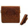 Laptop-Umhängetasche aus Leder 31x36cm, Celtic Viking Urban Messenger Bag