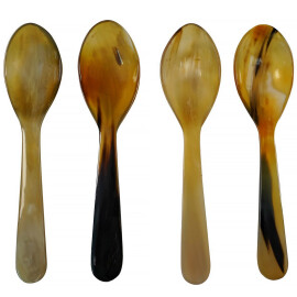 4 pcs spoons made of genuine buffalo horn 16cm