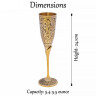 150ml sklenice na šampaňské z čisté mosazi