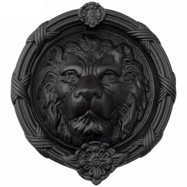 Lion Face Solid Cast Iron Large Door Knocker