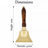 21cm ruční zvonek s dřevěnou rukojetí