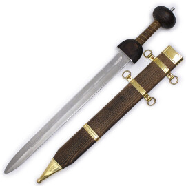 Roman cavalry Gladius sword, class B - sharp (0,5-1,0 mm), not for HEMA!, including scabbard