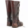 High Viking Boots with horn buttons - dark brown EU 41, EU 45; black EU 41