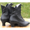 Dámské kožené boty, nadkotníkové s výkrojem - přírodní EU 40 z gumy