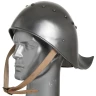 Bogenschützen-Helm Celesta, 15. Jh. - M, 1,5mm Gauge 16, gebürstet, matt, gepolstertes Stoffinlett