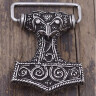 Opasková přezka Thorovo kladivo Mjolnir - stříbrná