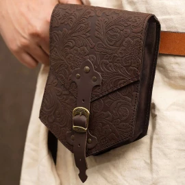Luxurious Shylock belt bag with an embossed plant pattern